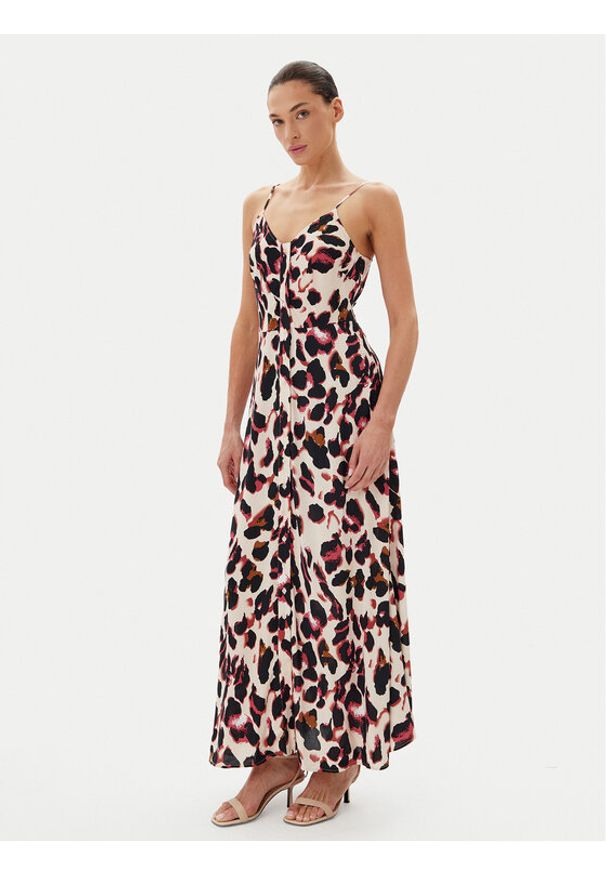 YAS Sukienka letnia Savanna 26035342 Beżowy Regular Fit. Kolor: beżowy. Materiał: wiskoza. Sezon: lato