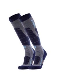 Skarpety narciarskie czlowiek Therm-ic Ski Merino Reflector Men wysokosc kolano. Kolor: niebieski. Materiał: wełna, poliester, akryl, poliamid, elastan. Sport: narciarstwo