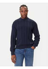 BOSS Sweter Kaktus 50543690 Granatowy Relaxed Fit. Kolor: niebieski. Materiał: bawełna