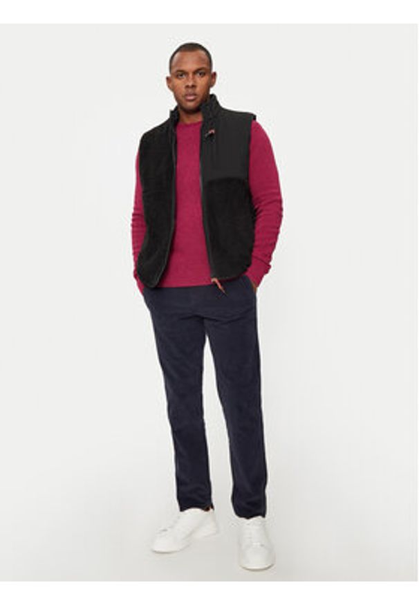 United Colors of Benetton - United Colors Of Benetton Kamizelka 2LNEUJ00J Czarny Slim Fit. Kolor: czarny. Materiał: syntetyk