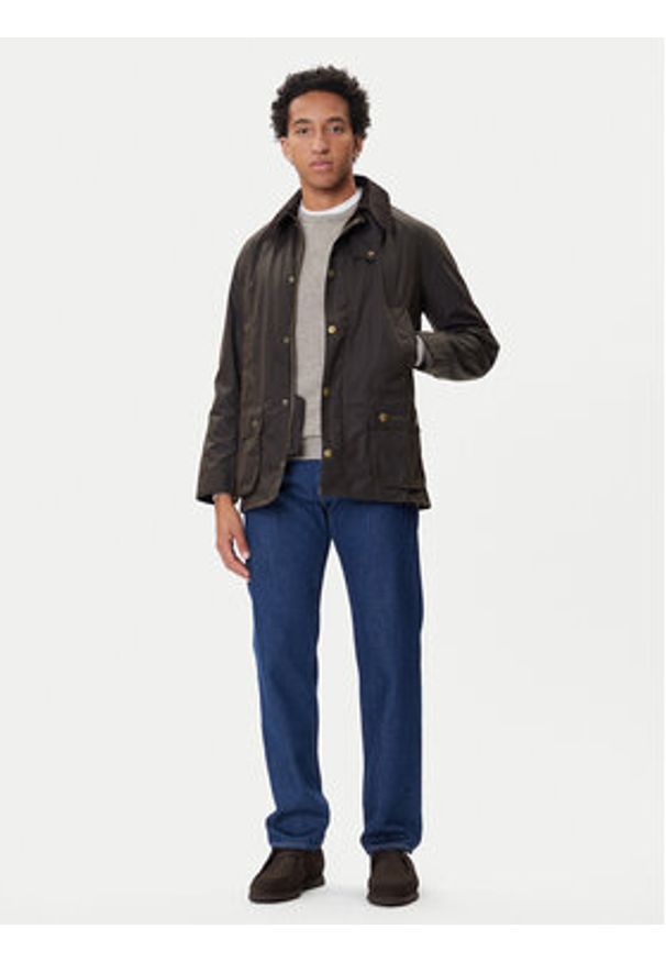 Barbour Kurtka przejściowa Ashby MWX0339OL71 Zielony Regular Fit. Kolor: zielony. Materiał: bawełna