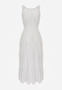 Born2be - Biała Sukienka Abill. Kolor: biały. Długość rękawa: bez rękawów. Sezon: lato. Styl: boho, wakacyjny. Długość: maxi #7