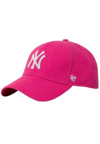 Czapka z daszkiem dla dorosłych 47 Brand New York Yankees. Kolor: różowy. Materiał: wełna, akryl