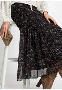 bonprix - Spódnica maxi. Kolor: czarny. Materiał: materiał #3