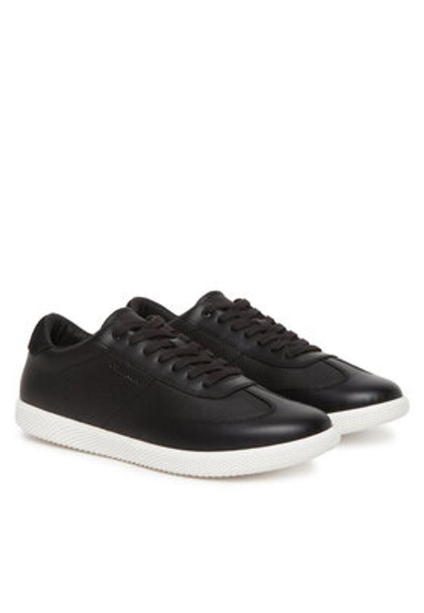 Calvin Klein Sneakersy Low Top Lace Up Tmbl Lth HM0HM01803 Czarny. Kolor: czarny. Materiał: skóra