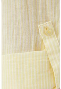 Vero Moda koszula bawełniana damska kolor żółty relaxed. Kolor: żółty. Materiał: bawełna. Długość rękawa: długi rękaw. Długość: długie #6