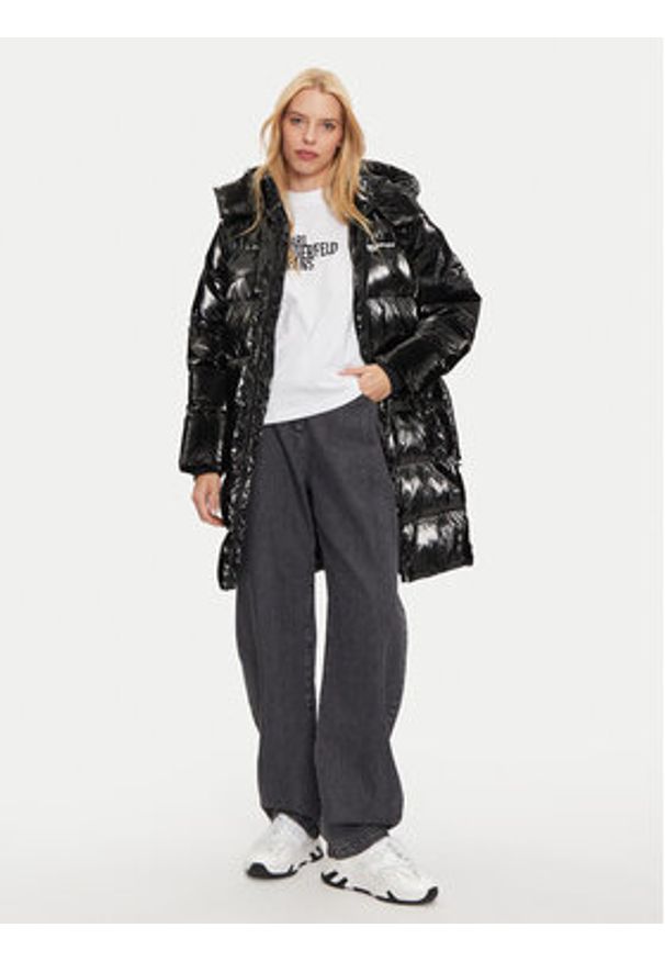 Karl Lagerfeld Jeans Kurtka puchowa 246J1506 Czarny Regular Fit. Kolor: czarny. Materiał: syntetyk