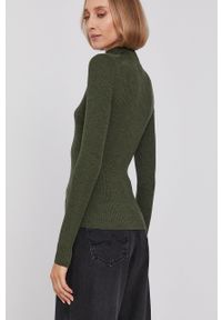 G-Star RAW - G-Star Raw Sweter D20430.B692 damski kolor zielony z półgolfem. Typ kołnierza: golf. Kolor: zielony. Materiał: dzianina. Długość rękawa: długi rękaw. Długość: długie. Wzór: ze splotem #3