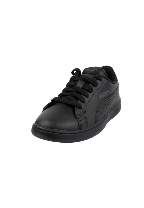 Puma - Dziecięce/niemowlęce Buty Sportowe Smash V2 Ze Skóry Ekologicznej. Kolor: czarny. Materiał: skóra ekologiczna. Sport: turystyka piesza