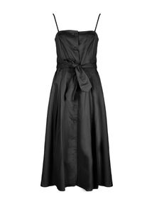 Armani Exchange Sukienka | 3GYA21 YNJHZ | Kobieta | Czarny. Kolor: czarny. Materiał: bawełna. Długość rękawa: na ramiączkach. Typ sukienki: dopasowane, rozkloszowane. Długość: midi