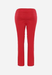 Born2be - Czerwone Spodnie z Troczkiem i Wysokim Stanem z Kieszeniami Cantilla. Stan: podwyższony. Kolor: czerwony #2