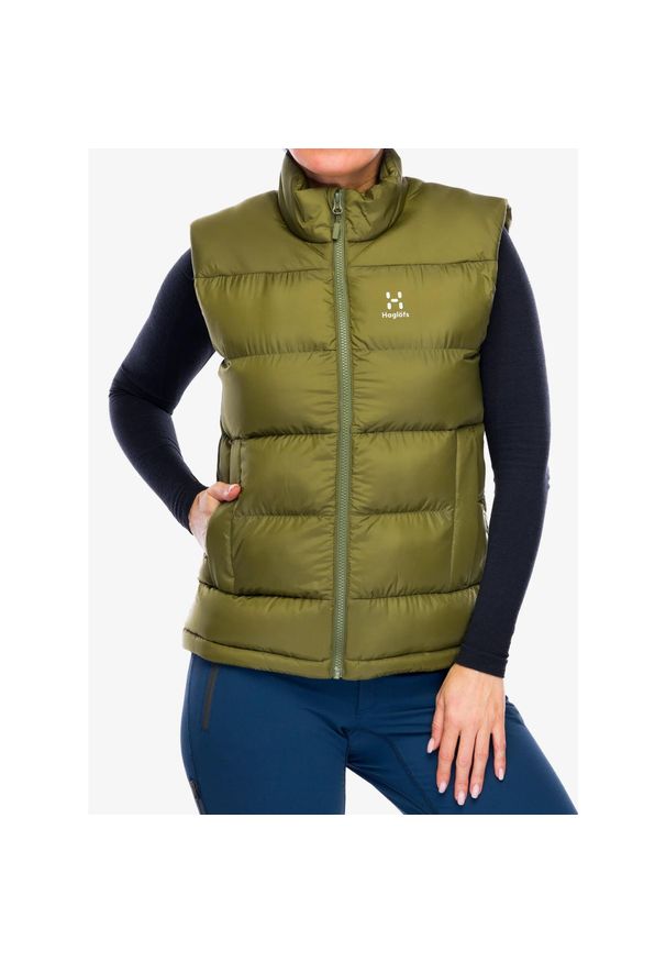 Haglöfs - Kamizelka damska Haglofs Puffy Mimic Vest. Kolor: zielony. Sport: turystyka piesza