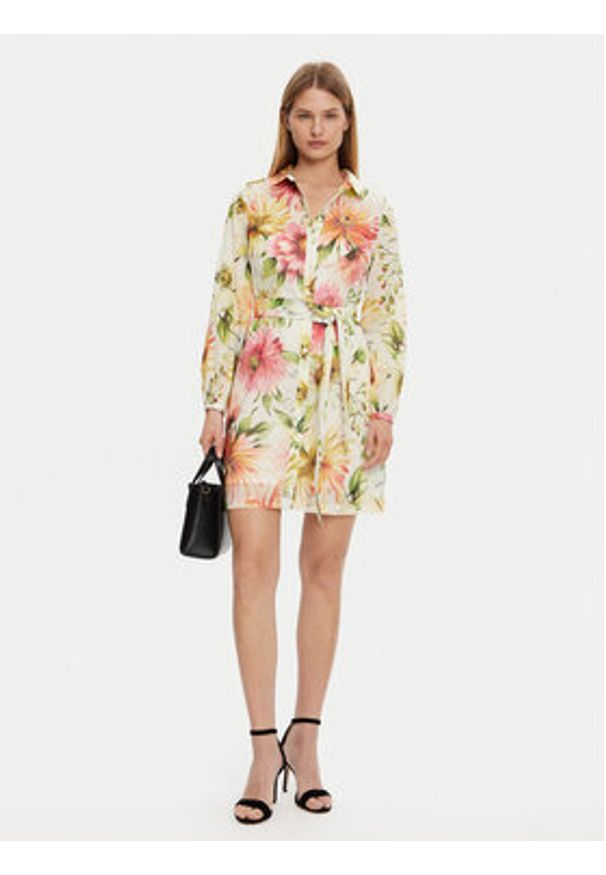Guess Sukienka koszulowa W5GK65 WH6C0 Kolorowy Regular Fit. Materiał: bawełna. Wzór: kolorowy. Typ sukienki: koszulowe