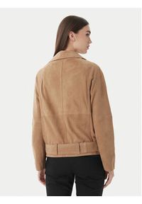 Marella Kurtka skórzana Epoca 2613441061 Beżowy Regular Fit. Kolor: beżowy. Materiał: skóra #3
