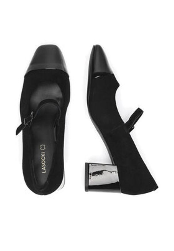 Lasocki Czółenka WFA2933-2Z Czarny. Kolor: czarny. Materiał: zamsz, skóra