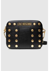 Love Moschino - LOVE MOSCHINO Mała torebka ze złotymi nitami. Kolor: czarny. Rozmiar: małe
