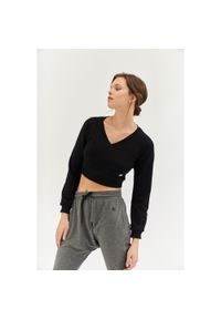 MOONHOLI - Top do jogi Moonholi Moondust Crop Top z długim rękawem. Kolor: czarny. Długość rękawa: długi rękaw. Długość: długie. Sport: joga i pilates #1