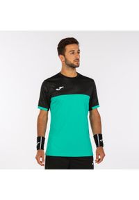 Koszulka do tenisa z krótkim rekawem męska Joma SHORT SLEEVE T- SHIRT. Kolor: czarny, zielony, wielokolorowy. Długość: krótkie. Sport: tenis