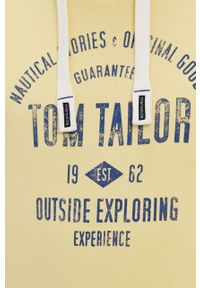 Tom Tailor - Bluza bawełniana. Okazja: na co dzień. Kolor: żółty. Materiał: bawełna. Wzór: nadruk. Styl: casual #3