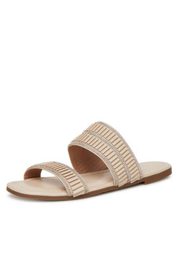 Jenny - JENNY Klapki LC053408 Beżowy. Kolor: beżowy. Materiał: materiał, syntetyk