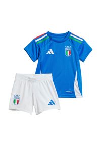 Adidas - Zestaw Italy 24 Home Baby. Kolor: niebieski. Materiał: materiał. Sport: piłka nożna