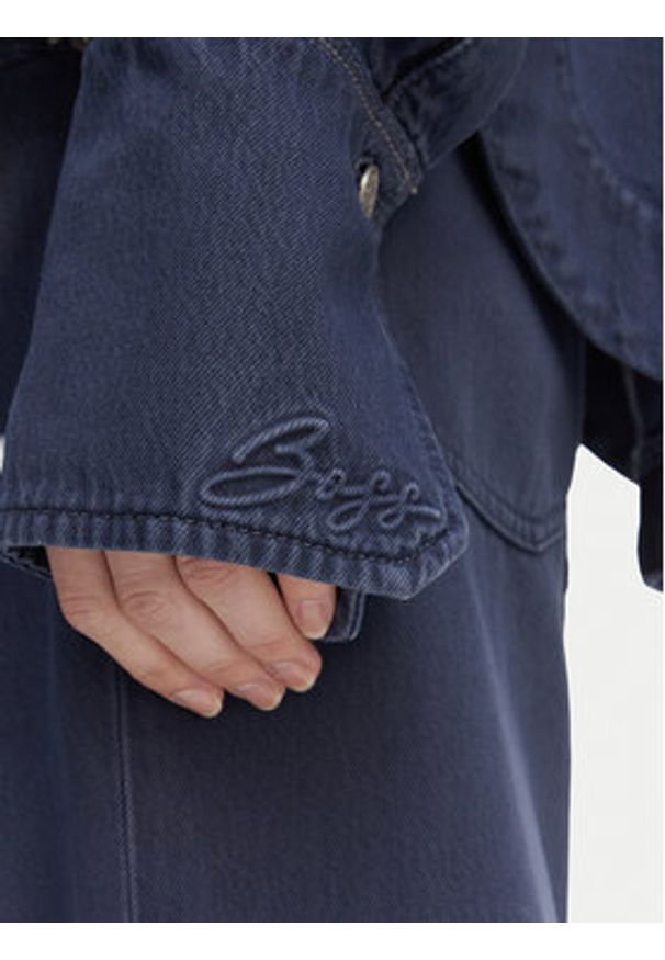 BOSS Koszula jeansowa 50552520 Szary Oversize. Kolor: szary. Materiał: bawełna, lyocell