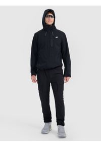 4f - 4F Kurtka softshell wiatroodporna membrana 8000 męska - czarna S. Kolor: czarny. Materiał: softshell