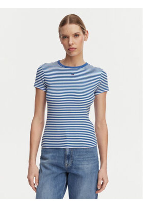 Tommy Jeans Komplet t-shirtów DW0DW21430 Kolorowy Slim Fit. Materiał: bawełna. Wzór: kolorowy