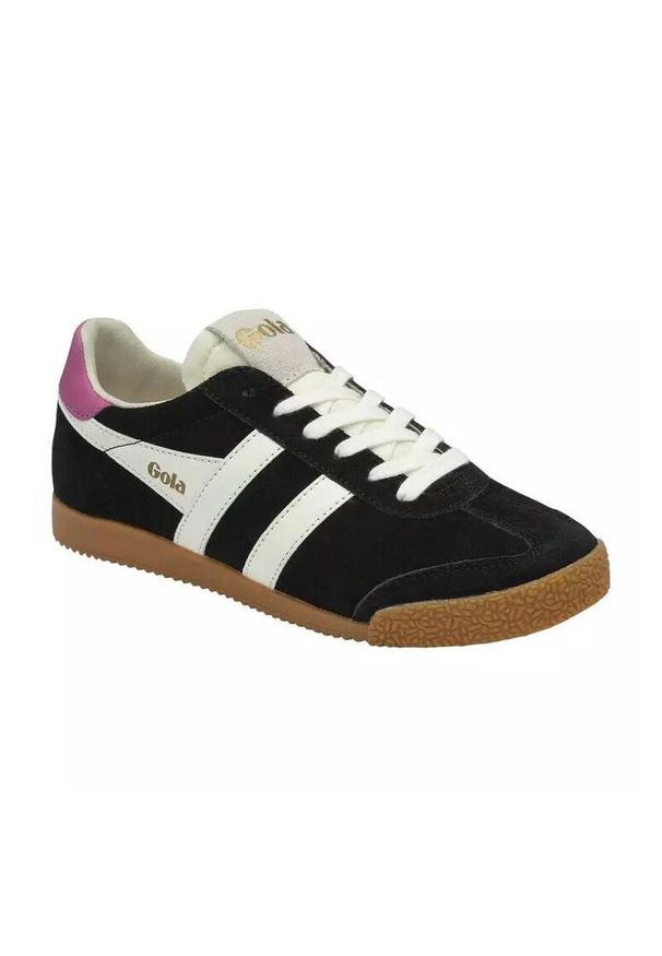 Buty do chodzenia damskie Gola Elan. Zapięcie: sznurówki. Kolor: biały, wielokolorowy, czarny. Materiał: zamsz, materiał, skóra. Szerokość cholewki: normalna. Sport: turystyka piesza