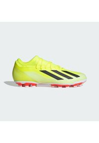 Adidas - Buty X Crazyfast League AG. Kolor: zielony, biały, żółty, czarny, wielokolorowy. Materiał: materiał #1