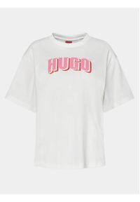 Hugo T-Shirt Dazalena 50508717 Écru Relaxed Fit. Materiał: bawełna #4