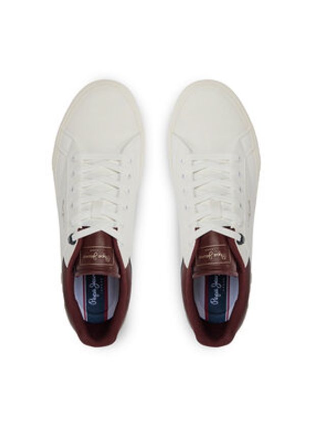 Pepe Jeans Sneakersy Kenton Journey M PMS31006 Biały. Kolor: biały. Materiał: skóra