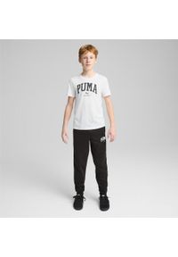 Koszulka sportowa chłopięca Puma Squad Big Graphic Tee. Kolor: biały. Materiał: bawełna. Długość rękawa: krótki rękaw. Długość: krótkie