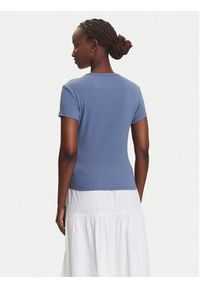 Tommy Jeans T-Shirt Essential DW0DW17383 Niebieski Slim Fit. Kolor: niebieski. Materiał: bawełna