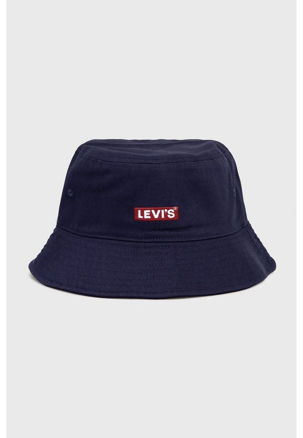 Levi's® - Levi's Kapelusz kolor granatowy bawełniany D6249.0002-17. Kolor: niebieski. Materiał: bawełna