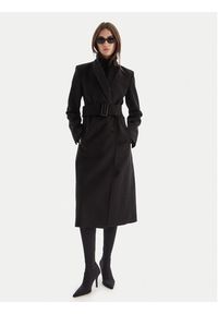 Patrizia Pepe Płaszcz wełniany 2O0195 A171 Czarny Regular Fit. Kolor: czarny. Materiał: wełna #2