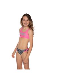 Dziewczęcy dwuczęściowy kostium kąpielowy Protest Alexis. Kolor: różowy. Wzór: nadruk #1