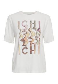 ICHI T-Shirt 20118311 Biały Regular Fit. Kolor: biały #3