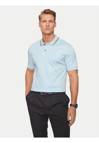 BOSS - Boss Polo Penrose 38 50469360 Błękitny Slim Fit. Typ kołnierza: polo. Kolor: niebieski. Materiał: bawełna