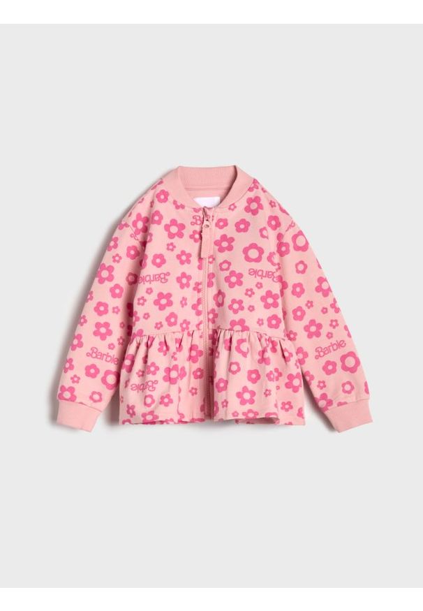 Sinsay - Rozpinana bluza z baskinką Barbie - różowy. Kolor: różowy