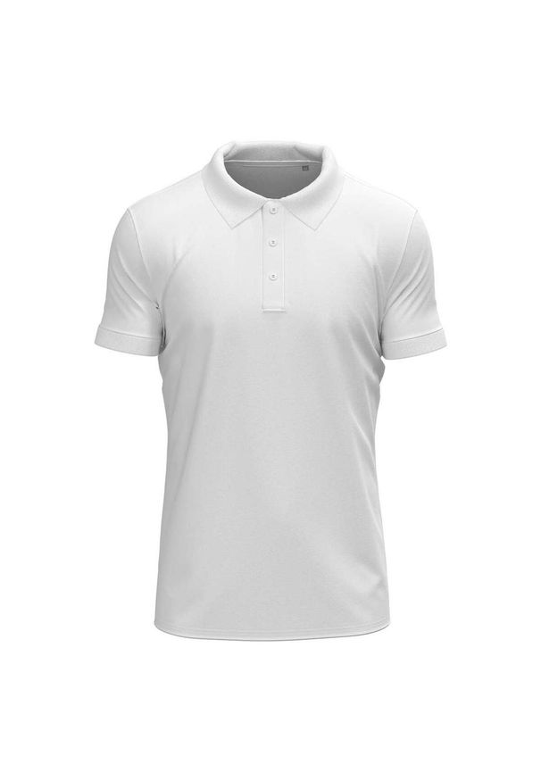 Stedman - Męska, Rozciągliwa Koszulka Polo. Typ kołnierza: polo. Kolor: biały