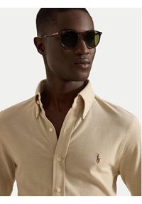 Polo Ralph Lauren Koszula 710P03967502 Beżowy jasny Slim Fit. Typ kołnierza: polo. Kolor: beżowy. Materiał: bawełna #3
