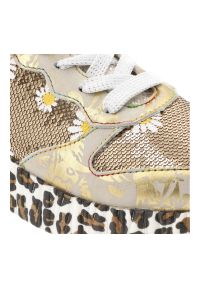 Złote Sneakersy Laura Vita Modne Obuwie Damskie Panterka. Zapięcie: sznurówki. Kolor: złoty. Materiał: skóra. Wzór: motyw zwierzęcy. Sezon: wiosna, lato. Styl: klasyczny, elegancki #5