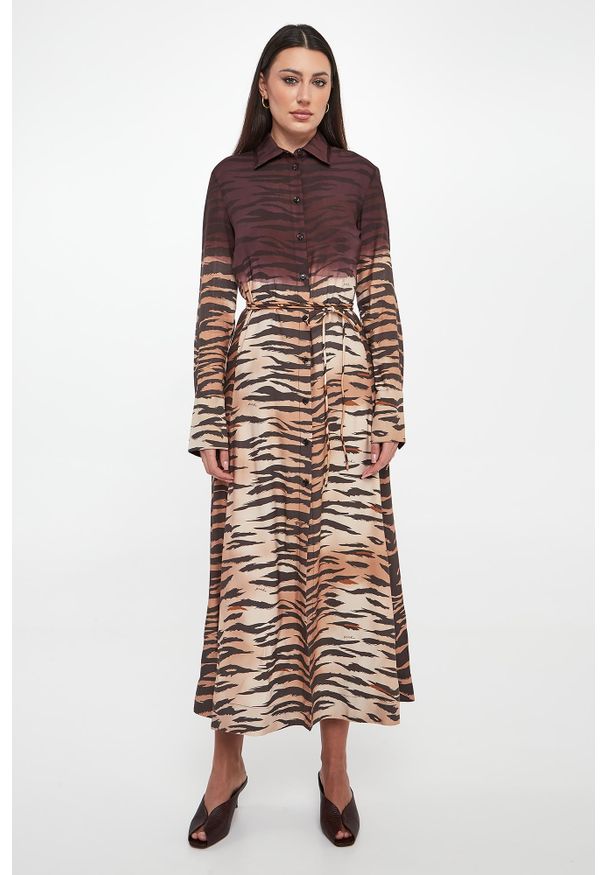 Pinko - Sukienka szmizjerka z wiskozy Annabel PINKO. Materiał: wiskoza. Typ sukienki: szmizjerki