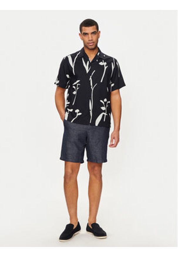 Selected Homme Koszula Slhrelax-Rajesh 16091066 Granatowy Relaxed Fit. Kolor: niebieski. Materiał: wiskoza