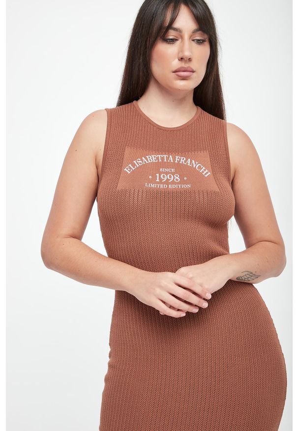 Elisabetta Franchi - Sukienka damska dzianinowa ELISABETTA FRANCHI. Materiał: dzianina