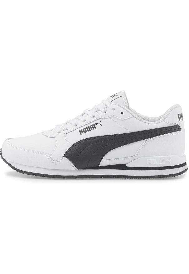 Buty Puma ST Runner V3 L, Mężczyźni. Zapięcie: sznurówki. Kolor: biały, czarny, wielokolorowy. Materiał: syntetyk, tkanina, materiał. Szerokość cholewki: normalna. Sport: turystyka piesza