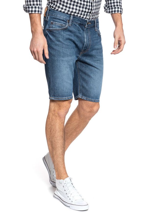 Lee - SPODENKI LEE RIDER SHORT FLICK DARK L73FLJKA 112120537. Materiał: jeans