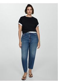 mango - Mango Jeansy Mom2000 77074783 Niebieski Mom Fit. Kolor: niebieski #8