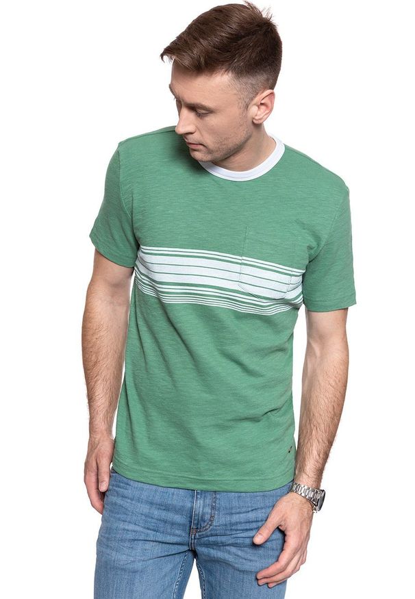 Mustang - MĘSKI T-SHIRT MUSTANG ALEX C STRIPES 1009523 6398
